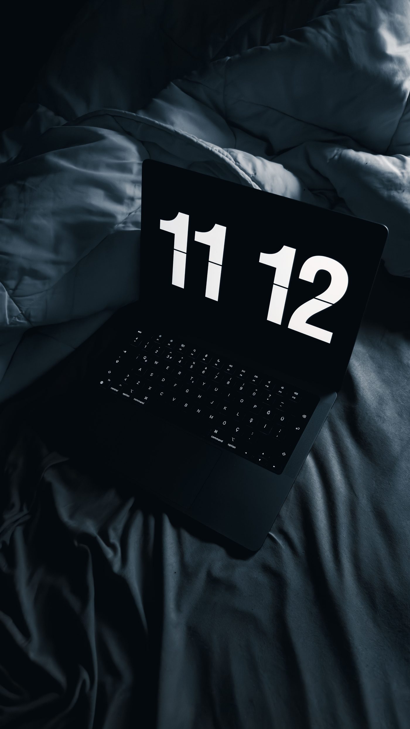 A laptop screen showing the small hours, out-of-hours cover