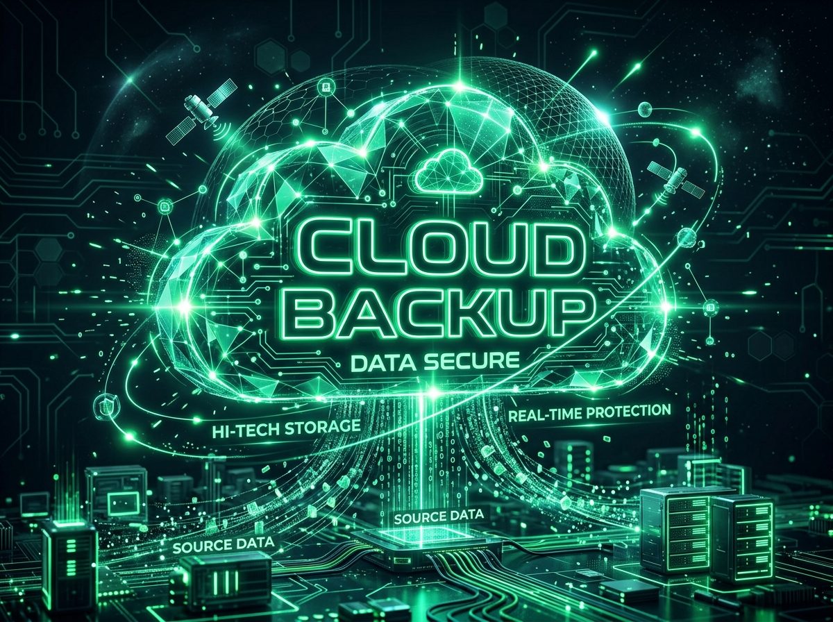 Cloud backup and data protection illustration